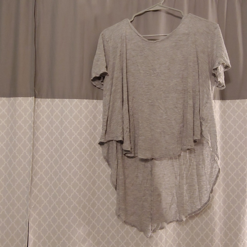 Cute grey high low shirt